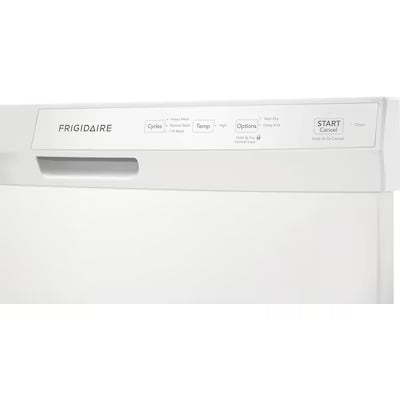 Frigidaire 24-in Front Control Built-in Dishwasher ( White ) , Triple Spray Arm , 55-Decibel Model# FFCD2413UW
