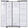 Samsung 27.4-cu ft Standard-Depth 36-in Wide Side-by-Side Refrigerator with Ice Maker ,Water and Ice Dispenser ( Fingerprint Resistant Stainless Steel ) Model# RS27T5200SR