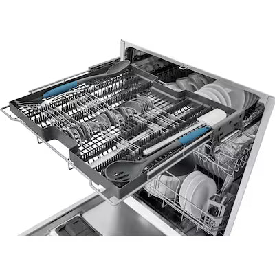 Frigidaire Stainless Steel Tub 24-in Top Control Built-in Dishwasher ( Stainless Steel ) With Third Rack, BladeSpray , 49-Decibel Model# FDSH4501AS