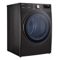 LG True Steam 7.4-cu ft Stackable Vented Electric Dryer with Steam Cycle ( Black Steel ) Model# DLEX4000B