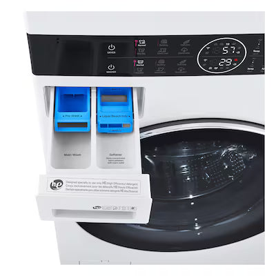 LG WashTower Electric Stacked Laundry Center with 4.5-cu ft Front load Washer and 7.4-cu ft Dryer ( White ) Model# WKEX200HWA