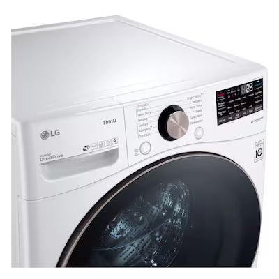 LG TurboWash 360 High Efficiency Stackable Medium ( 4.5-cu ft ) Front-Load Washer with Steam Cycle ( White ) Model# WM4000HWA
