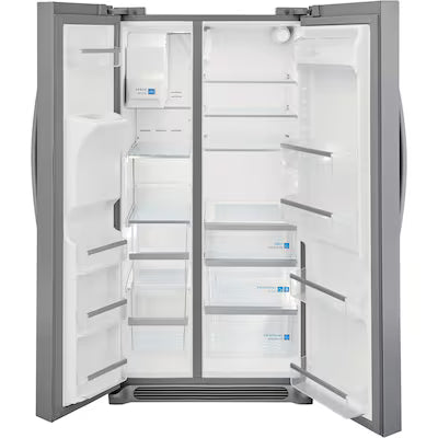 Frigidaire Gallery 25.6-cu ft Standard-Depth 36-in Wide Side-by-Side Refrigerator with Ice Maker ,Water and Ice Dispenser ( Fingerprint Resistant Stainless Steel ) ENERGY STAR Certified Model# GRSS2652AF