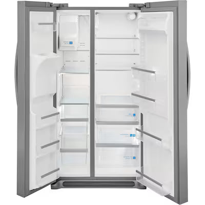Frigidaire Gallery 25.6-cu ft Standard-Depth 36-in Wide Side-by-Side Refrigerator with Ice Maker ( Fingerprint Resistant Stainless Steel ) ENERGY STAR Certified Model# GRSS2652AF