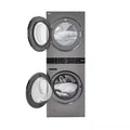 LG WashTower Electric Stacked Laundry Center with 4.5-cu ft Front load Washer and 7.4-cu ft Dryer ( Graphite Steel ) Model# WKE100HVA