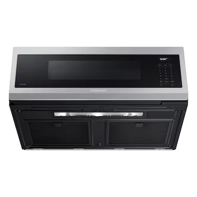 Samsung Smart SLIM 1.1-cu ft Low Profile Over-the-Range Microwave with Sensor Cooking ( Fingerprint Resistant Stainless Steel ) Model# ME11A7710DS