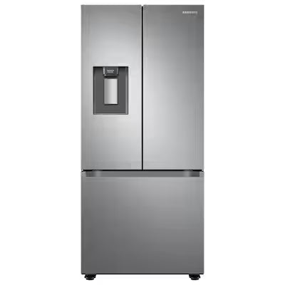 Samsung Standard-Depth 22-cu ft 3 -Door 30-in Wide with Ice Maker ( Fingerprint Resistant Stainless Steel ) ENERGY STAR Certified Model# RF22A4221SR