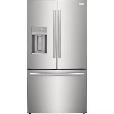 Frigidaire Gallery Counter-Depth 22.6-cu ft 3 -Door 36-in Wide French Door Refrigerator with Dual Ice Maker with Water and Ice Dispenser ( Fingerprint Resistant Stainless Steel ) ENERGY STAR Certified Model# GRFC2353AF