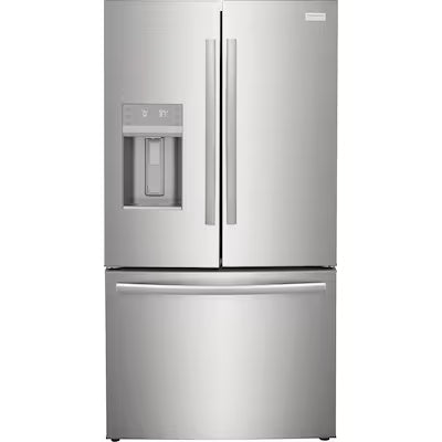 Frigidaire Gallery Counter-Depth 22.6-cu ft 3 -Door 36-in Wide French Door Refrigerator with Dual Ice Maker with Water and Ice Dispenser ( Fingerprint Resistant Stainless Steel ) ENERGY STAR Certified Model# GRFC2353AF