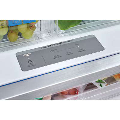 Frigidaire Gallery Standard-Depth 27.8-cu ft 3 -Door 36-in Wide French Door Refrigerator with Dual Ice Maker with Water and Ice Dispenser ( Fingerprint Resistant Stainless Steel ) ENERGY STAR Certified Model# GRFS2853AF
