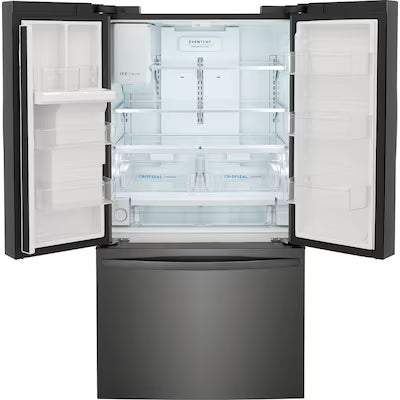 Frigidaire Standard-Depth 27.8-cu ft 3 -Door 36-in Wide with Ice Maker ( Black Stainless Steel ) ENERGY STAR Certified Model# FRFS2823AD