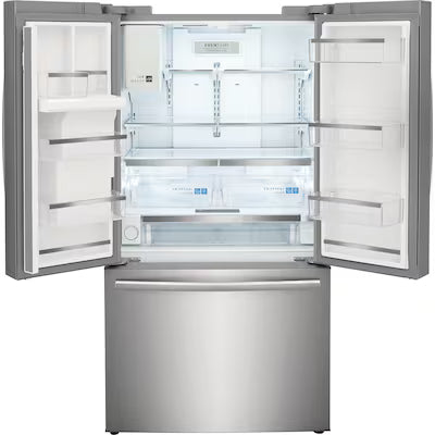 Frigidaire Gallery Counter-Depth 22.6-cu ft 3 -Door 36-in Wide French Door Refrigerator with Dual Ice Maker with Water and Ice Dispenser ( Fingerprint Resistant Stainless Steel ) ENERGY STAR Certified Model# GRFC2353AF