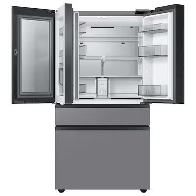 Samsung Bespoke Standard-Depth Beverage Center 29-cu ft 4 -Door 36-in Wide with Dual Ice Maker and Door within Door ( Fingerprint Resistant Stainless Steel ) ENERGY STAR Certified Model# RF29BB8600QL