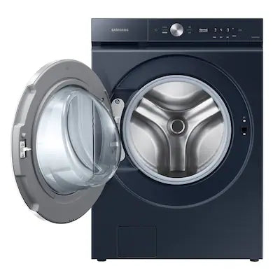 Samsung Bespoke High Efficiency Stackable Extra Large ( 5.3-cu ft ) Front-Load Washer with Steam Cycle ( Brushed Navy ) Model# WF53BB8900AD
