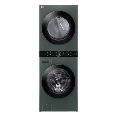 LG WashTower Electric Stacked Laundry Center with 4.5-cu ft Front load Washer and 7.4-cu ft Dryer ( Nature Green ) Model# WKEX200HGA