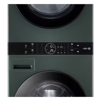 LG WashTower Electric Stacked Laundry Center with 4.5-cu ft Front load Washer and 7.4-cu ft Dryer ( Nature Green ) Model# WKEX200HGA