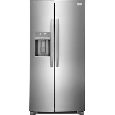 Frigidaire Gallery 22.3-cu ft Standard-Depth 33-in Wide Side-by-Side Refrigerator with Ice Maker ,Water and Ice Dispenser ( Fingerprint Resistant Stainless Steel ) ENERGY STAR Certified Model# GRSS2352AF