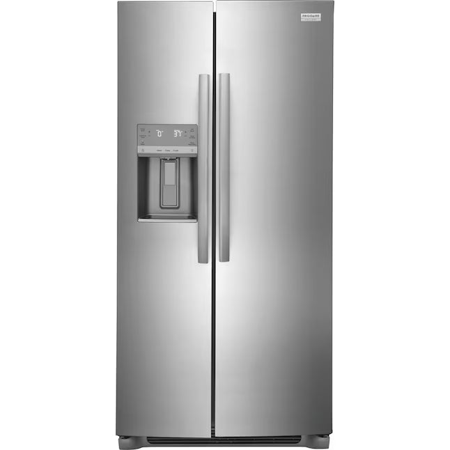 Frigidaire Gallery 22.3-cu ft Standard-Depth 33-in Wide Side-by-Side Refrigerator with Ice Maker ,Water and Ice Dispenser ( Fingerprint Resistant Stainless Steel ) ENERGY STAR Certified Model# GRSS2352AF
