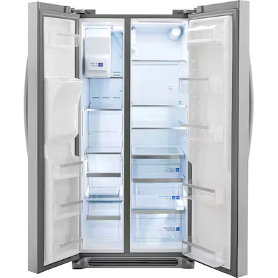 Frigidaire Gallery 22.3-cu ft Standard-Depth 33-in Wide Side-by-Side Refrigerator with Ice Maker ,Water and Ice Dispenser ( Fingerprint Resistant Stainless Steel ) ENERGY STAR Certified Model# GRSS2352AF