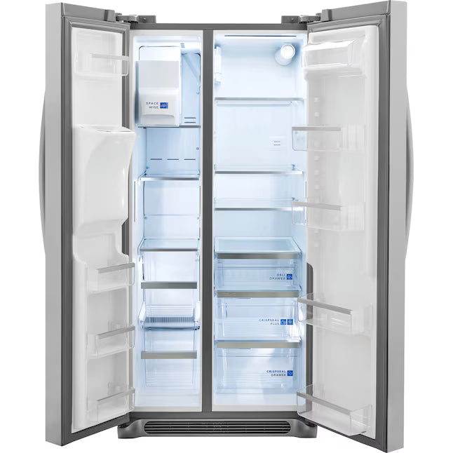 Frigidaire Gallery 22.3-cu ft Standard-Depth 33-in Wide Side-by-Side Refrigerator with Ice Maker ,Water and Ice Dispenser ( Fingerprint Resistant Stainless Steel ) ENERGY STAR Certified Model# GRSS2352AF