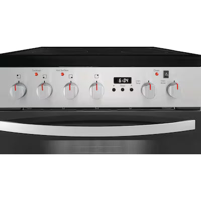 Frigidaire 24-in Glass Top 4 burners 1.9-cu ft Convection Oven Slide-In Electric Range Stainless Steel ) Model# FCFE2425AS
