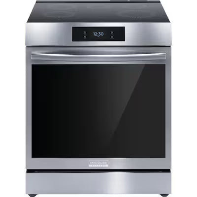 Coming Soon Frigidaire Gallery 30-in 5 burners 6.2-cu ft , Air Fry Convection Oven Slide-In Single Induction Range ( Fingerprint Resistant Stainless Steel ) Model# GCFI3060BF