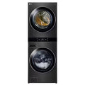 LG WashTower Electric Stacked Laundry Center with 5-cu ft Front load Washer and 7.4-cu ft Dryer ( Black Stainless Steel ) Model# WKEX300HBA