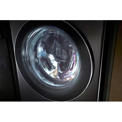 LG WashTower Electric Stacked Laundry Center with 5-cu ft Front load Washer and 7.4-cu ft Dryer ( Black Stainless Steel ) Model# WKEX300HBA