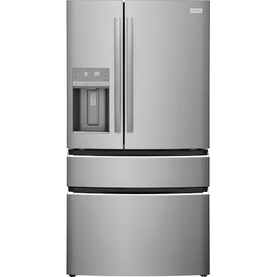 Frigidaire Gallery Counter-Depth 21.5-cu ft 4 -Door 36-in Wide French Door Refrigerator with Ice Maker with Water and Ice Dispenser ( Smudge-Proof Stainless Steel ) ENERGY STAR Certified Model# GRMC2273CF