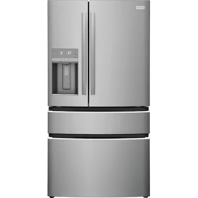 Frigidaire Gallery Standard-Depth 26.3-cu ft 4 -Door 36-in Wide French Door Refrigerator with Ice Maker with Water and Ice Dispenser ( Fingerprint Resistant Stainless Steel ) ENERGY STAR Certified Model# GRMS2773AF