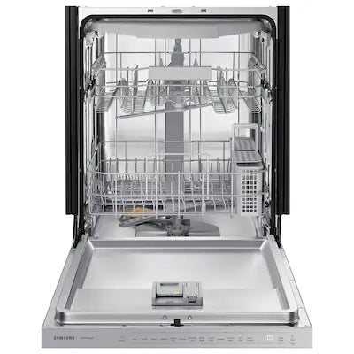 Samsung 24-in Top Control Built-in Dishwasher ( Matte Black Steel ) With Third Rack, AutoRelease Door , 46-Decibel Model# DW80CG5450MT