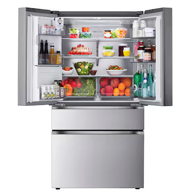 LG Standard-Depth 28.6-cu ft 4 -Door 36-in Wide with Dual Ice Maker ( PrintProof Stainless Steel ) ENERGY STAR Certified Model# LF29S8330S