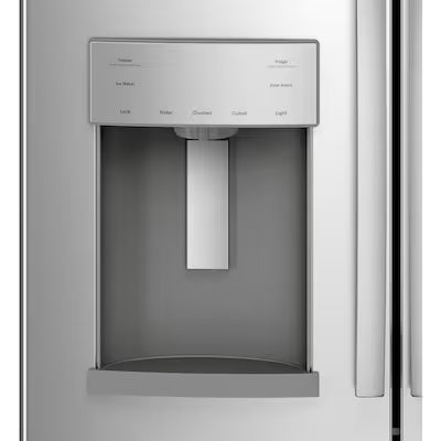 GE Standard-Depth 27.7-cu ft 3 -Door 36-in Wide French Door Refrigerator with Ice Maker ( Fingerprint-resistant Stainless Steel ) ENERGY STAR Certified Model# GFE28GYNFS