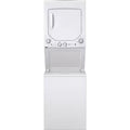 GE Gas Stacked Laundry Center with 2.3-cu ft Top load Washer and 4.4-cu ft Dryer ( White ) Model# GUD24GSSMWW