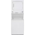 GE Gas Stacked Laundry Center with 3.8-cu ft Top load Washer and 5.9-cu ft Dryer White Model# GUD27GSSMWW