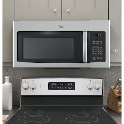GE 1.6-cu ft Over-the-Range Microwave ( Stainless Steel ) Model# JNM3163RJSS