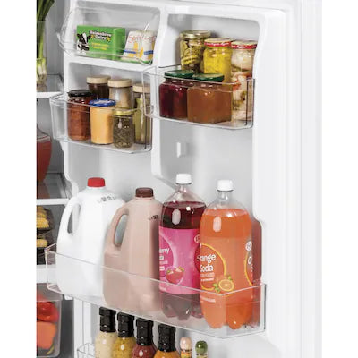 GE  21.9-cu ft Standard-Depth 33-in Wide Top-Freezer Refrigerator ( White ) Garage Ready Model# GTE22JTNRWW