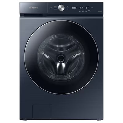 Samsung Bespoke High Efficiency Stackable Extra Large ( 5.3-cu ft ) Front-Load Washer with Steam Cycle ( Brushed Navy ) Model# WF53BB8900AD