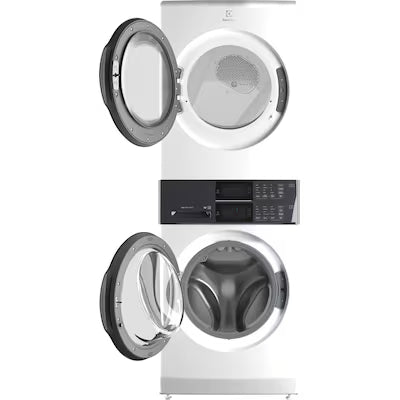 Electrolux LuxCare Wash Electric Stacked Laundry Center with 4.4-cu ft Front load Washer and 8-cu ft Dryer ( White ) Model# ELTE7300AW