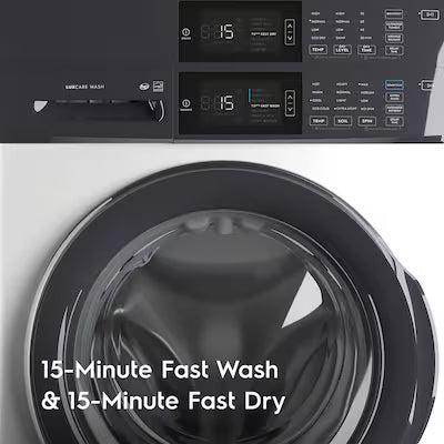 Electrolux LuxCare Wash Electric Stacked Laundry Center with 4.4-cu ft Front load Washer and 8-cu ft Dryer ( White ) Model# ELTE7300AW