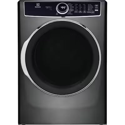 Electrolux Predictive Dry and Instant Refresh 8-cu ft Stackable Vented Gas Dryer with Steam Cycle ( Titanium ) Model# ELFG7637AT