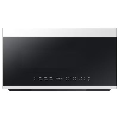 Samsung Bespoke 2.1-cu ft Over-the-Range Microwave with Sensor Cooking ( White Glass ) Model# ME21DB670012