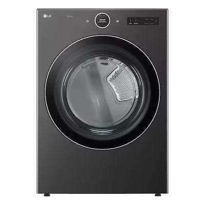 LG 7.4-cu ft Stackable Vented Gas Dryer with Steam Cycle ( Black Steel ) Model# DLGX6701B