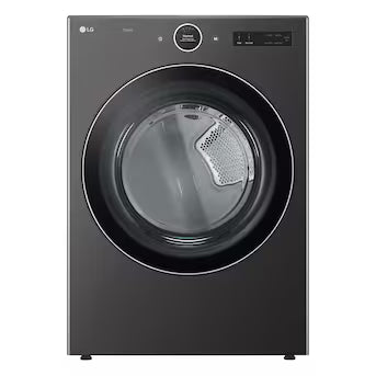 LG 7.4-cu ft Stackable Vented Gas Dryer with Steam Cycle ( Black Steel ) Model# DLGX6701B