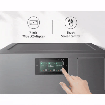 Samsung Bespoke Traditional Drying 5.3-cu ft Vented All-In-One Washer Dryer Combo with Steam Cycle ( Brushed Black ) Model# WD90F53AVB