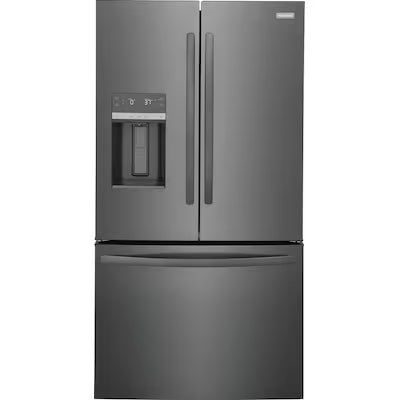 Frigidaire Standard-Depth 27.8-cu ft 3 -Door 36-in Wide with Ice Maker ( Black Stainless Steel ) ENERGY STAR Certified Model# FRFS2823AD