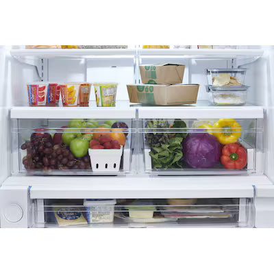 Frigidaire Standard-Depth 28.8-cu ft 3 -Door 36-in Wide French Door with Ice Maker ( Smudge-Proof Stainless Steel ) ENERGY STAR Certified Model# FRFN2813AF