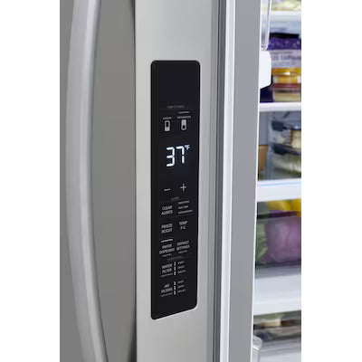 Frigidaire Standard-Depth 28.8-cu ft 3 -Door 36-in Wide French Door with Ice Maker ( Smudge-Proof Stainless Steel ) ENERGY STAR Certified Model# FRFN2813AF