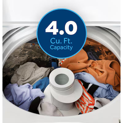 New GE® 4.0 cu. ft. Capacity Washer with Stainless Steel Basket and Water Level Control Model# GTW325ASWWW N02-18