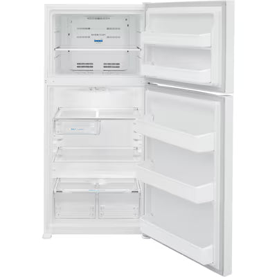 Frigidaire 18.3-cu ft Standard-Depth 30-in Wide Top-Freezer Refrigerator ( White ) Garage Ready Model# FFTR1835VW